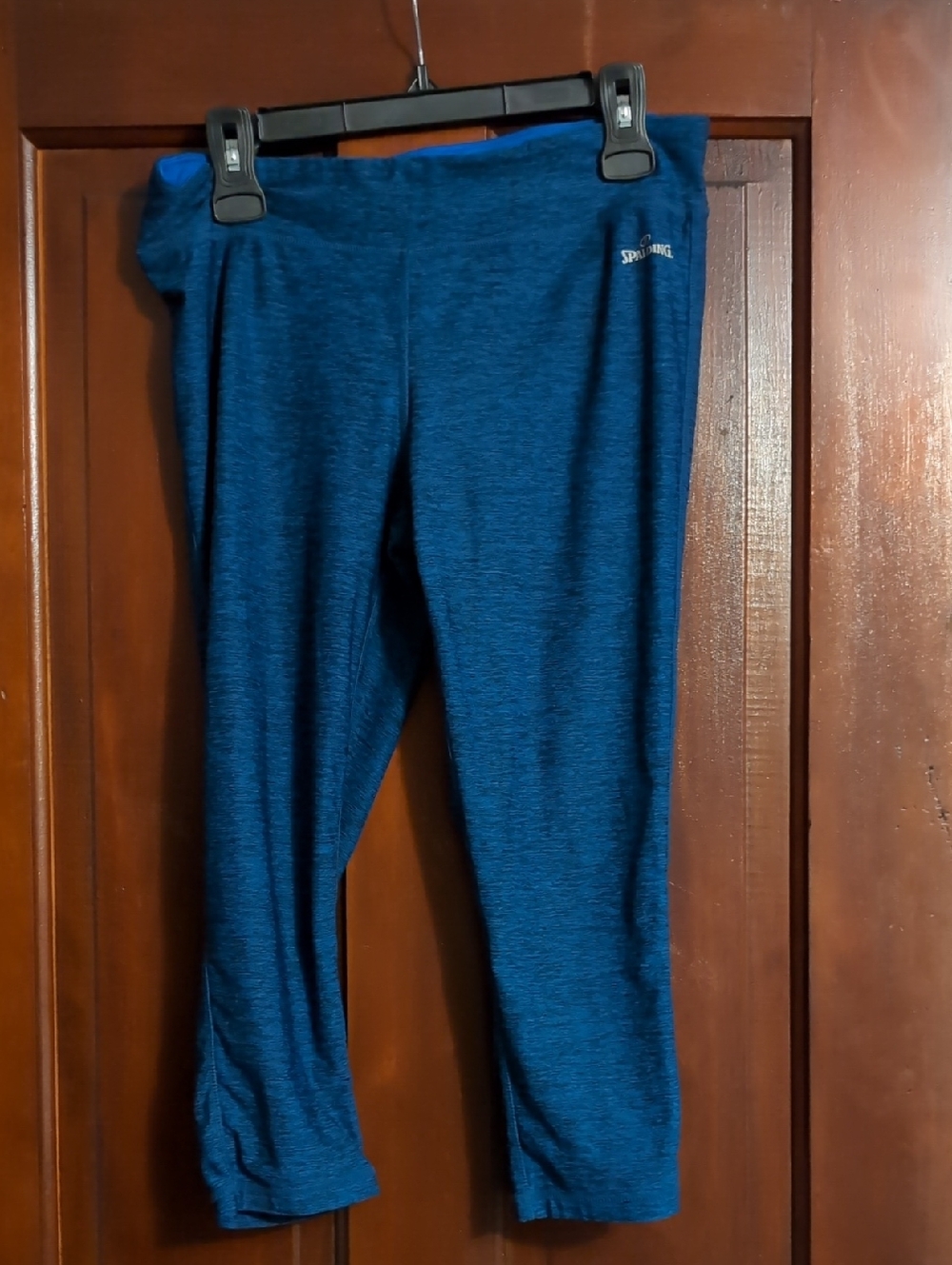 Spalding Heathered Royal Blue Womens Active Capri Leggings